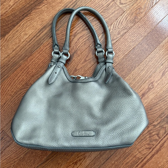Cole Haan pewter handbag, great condition - Picture 1 of 2